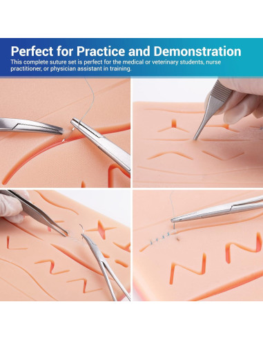 Kit de Práctica de Suturas Alcedo 32 Piezas para Estudiantes