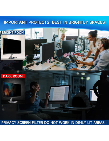 Filtro de Privacidad Magicmoon 24" 16:9 2-Pack Anti-Ojos