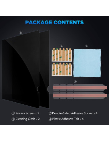 Filtro de Privacidad Magicmoon 24" 16:9 2-Pack Anti-Ojos