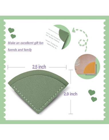 6 Marcadores de Página de Cuero PU Wayzton - Diseño Retro