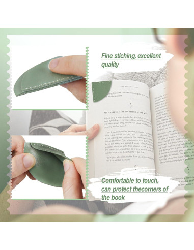 6 Marcadores de Página de Cuero PU Wayzton - Diseño Retro