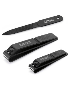 Juego de Cortauñas Ergonómico TOMATA - 2 Cortauñas y Lima