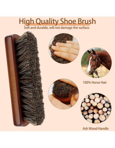 Cepillo de limpieza de cuero SythorYang - Pelo de caballo