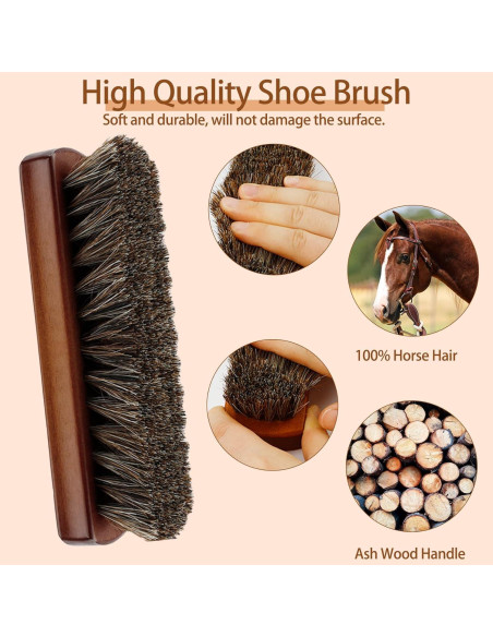Cepillo de limpieza de cuero SythorYang - Pelo de caballo