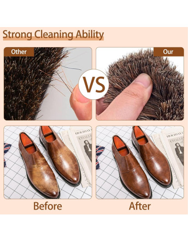 Cepillo de limpieza de cuero SythorYang - Pelo de caballo