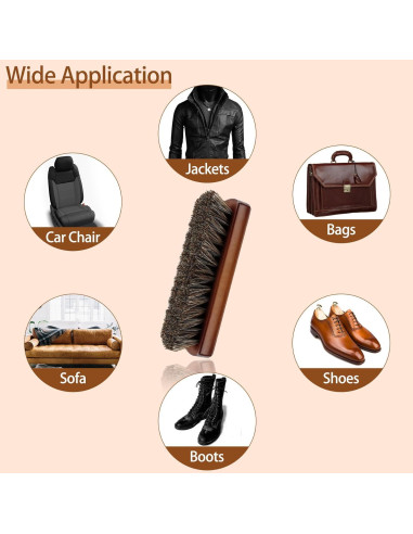 Cepillo de limpieza de cuero SythorYang - Pelo de caballo