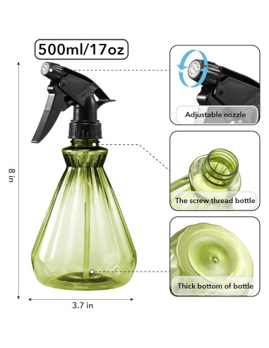 Botellas de Spray 500 ml Paeyaer - A Prueba de Fugas, 2 Pack