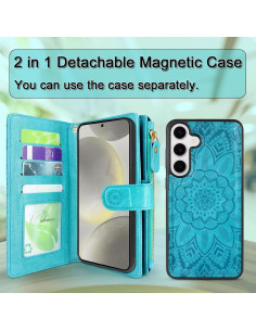 Funda de Cartera Harryshell para Samsung Galaxy S25 6.2" Floral 2