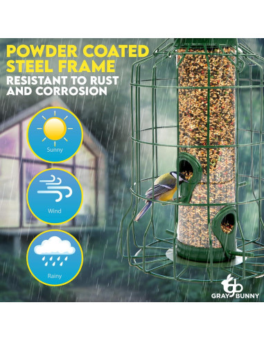 Comedero para Aves Enjaulado Gray Bunny Verde 0.57 kg