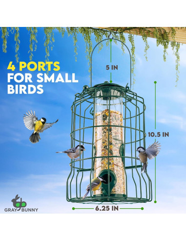 Comedero para Aves Enjaulado Gray Bunny Verde 0.57 kg