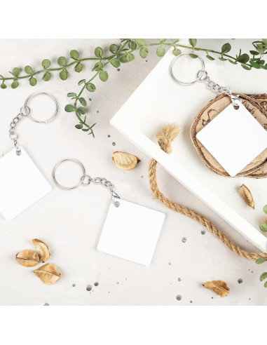 Juego de 100 Anillos de Llaveros Sasylvia Plateado para Manualidades