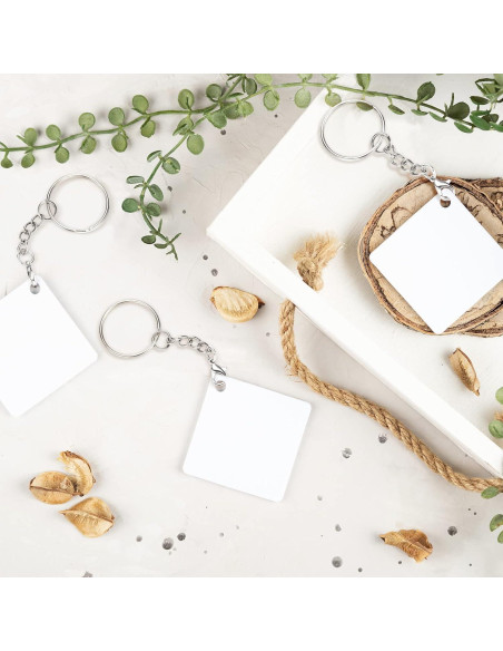 Juego de 100 Anillos de Llaveros Sasylvia Plateado para Manualidades