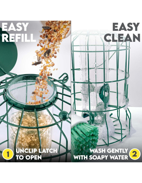 Comedero para Aves Enjaulado Gray Bunny Verde 0.57 kg Comedero para Aves Enjaulado Gray Bunny Verde 0.57 kg
