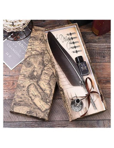 Juego de Plumas de Caligrafía GracesDawn con Tinta Negra