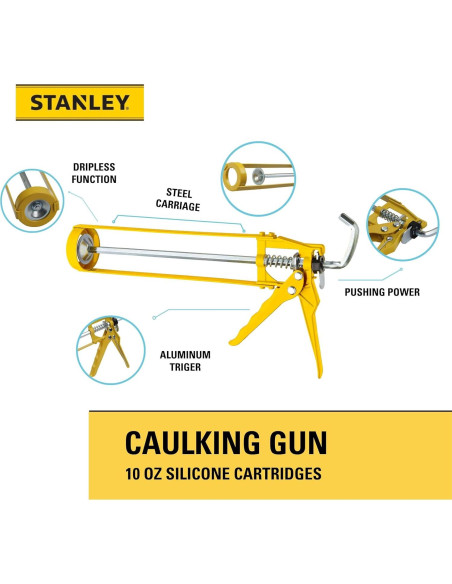 Pistola de Calafateo Stanley 10 oz - Sin Goteo, 1400N