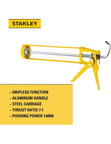 Pistola de Calafateo Stanley 10 oz - Sin Goteo, 1400N