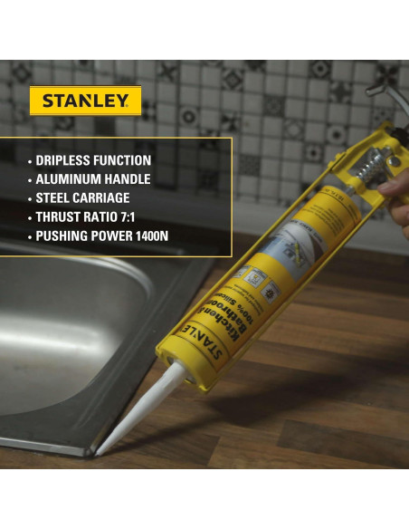 Pistola de Calafateo Stanley 10 oz - Sin Goteo, 1400N
