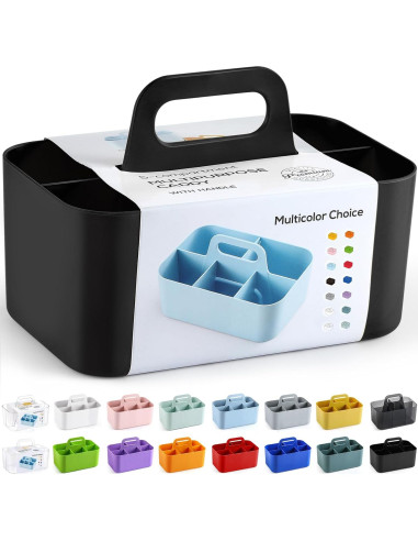 Organizador Caddy Multiusos AOZITA - Plástico Apilable Negro