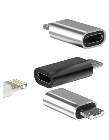 Adaptador Lightning Femenino a Micro USB Masculino 3Pack - HOYULLI