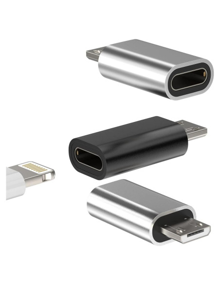 Adaptador Lightning Femenino a Micro USB Masculino 3Pack - HOYULLI