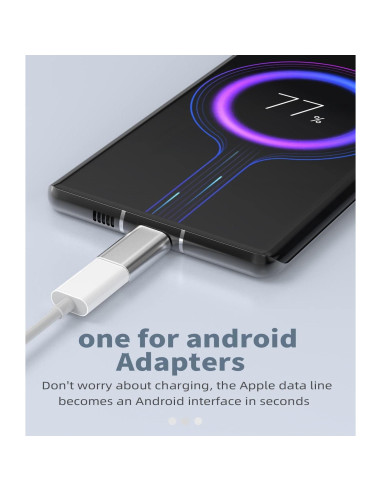 Adaptador Lightning Femenino a Micro USB Masculino 3Pack - HOYULLI