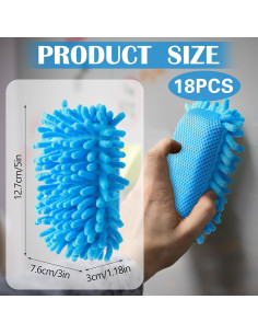 Borradores de Pizarra Blanca Sherr 18 Pcs Microfibra Magnéticos Azul 2