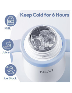 Taza de Acero Inoxidable NCVI para Niños 295ml, Aislada y a Prueba de Derrames 2