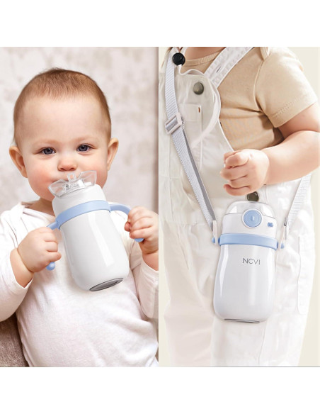 Taza de Acero Inoxidable NCVI para Niños 295ml, Aislada y a Prueba de Derrames