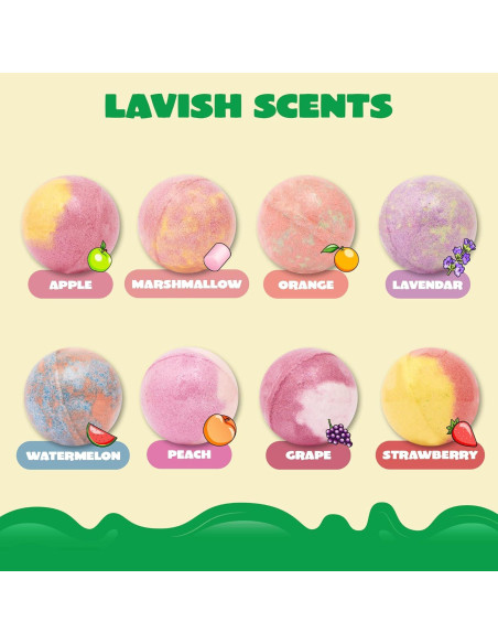 Set de 8 Bombas de Baño JOYIN con Juguete Mochi - 142g