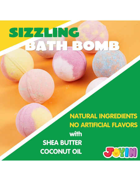 Set de 8 Bombas de Baño JOYIN con Juguete Mochi - 142g