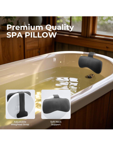 Almohada para Jacuzzi Vanstormy - 2 Piezas Antideslizante Gris