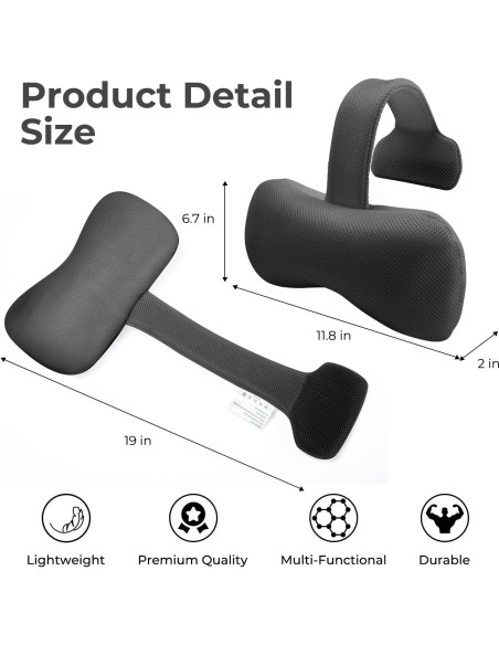 Almohada para Jacuzzi Vanstormy - 2 Piezas Antideslizante Gris