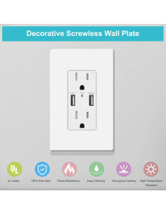 Paquete de 10 Placas de Pared Sin Tornillos MLLIZH 11.6x7 cm 2