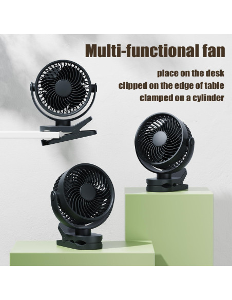 Ventilador Clip Portátil UCLOUDSOME URD23 2000mAh 4 Velocidades