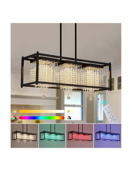 Candelabro de Cristal K9 RGB MEIXI Rectangular 27x86x28cm