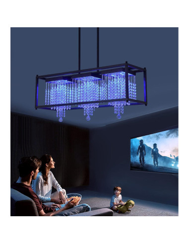 Candelabro de Cristal K9 RGB MEIXI Rectangular 27x86x28cm