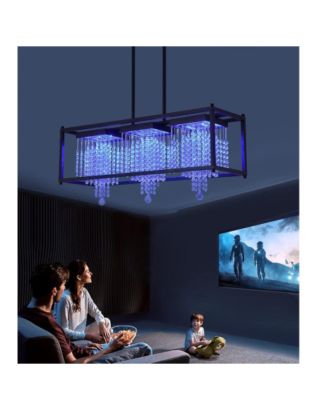 Candelabro de Cristal K9 RGB MEIXI Rectangular 27x86x28cm