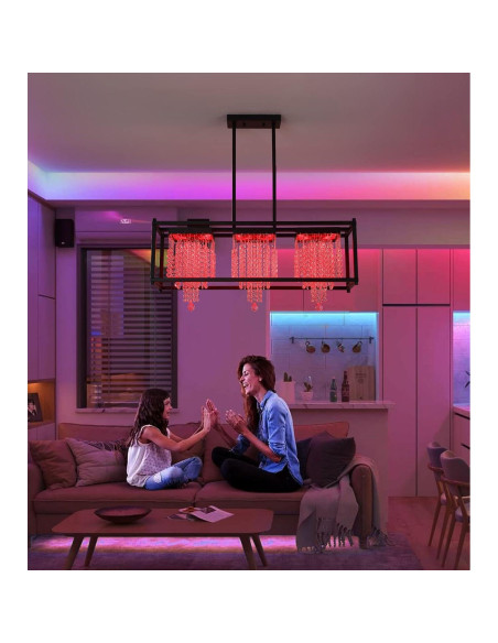 Candelabro de Cristal K9 RGB MEIXI Rectangular 27x86x28cm