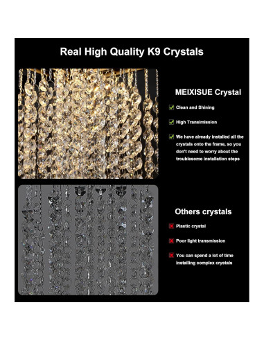 Candelabro de Cristal K9 RGB MEIXI Rectangular 27x86x28cm