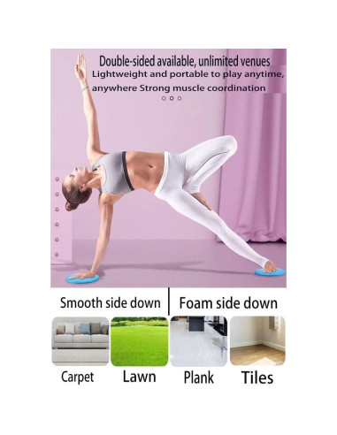 4 Discos Deslizantes Duales YVRUXIKN para Entrenamiento de Núcleo