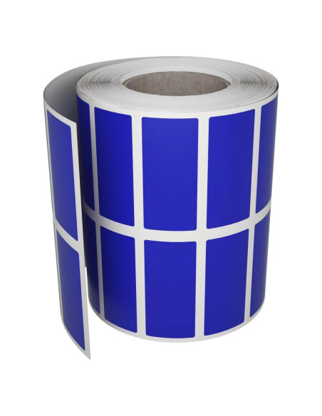 Etiquetas Rectangulares Adhesivas Azules Royal Green 25mm x 10mm - 1400 Unidades