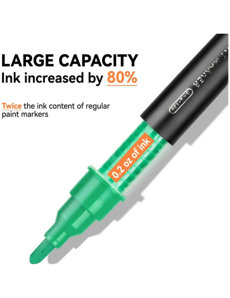 Marcadores de Pintura Acrílica Coogert 24 Colores Doble Punta