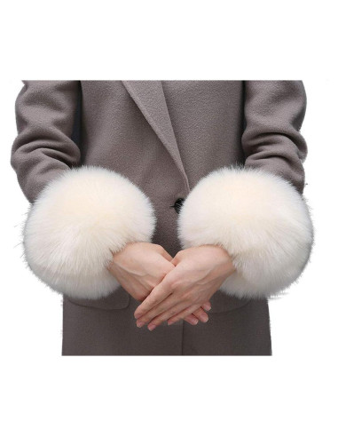 Manga Corta de Piel Sintética para Mujeres con Calentadores