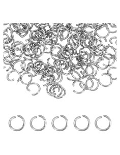 350 Anillas Abiertas Acero Inoxidable 4mm uxcell para Joyería