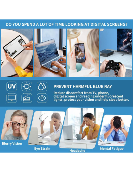 Gafas de Luz Azul JIM HALO Sobredimensionadas para Mujeres Gafas de Luz Azul JIM HALO Sobredimensionadas para Mujeres