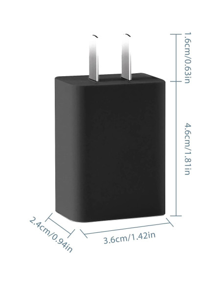 Cargador de Pared MEHIDFY USB 5V 2A Carga Rápida Negro Cargador de Pared MEHIDFY USB 5V 2A Carga Rápida Negro