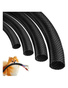 Protector de Cables Annbes 2m Negro para Mascotas y Automóviles