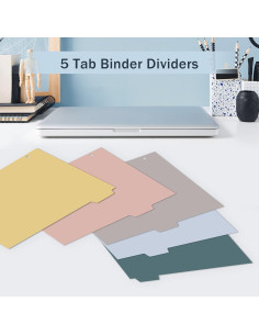 Separadores de carpeta Clipique 2 Sets 5 Pestañas Colorido 2