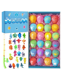 Bombas de baño para niños Kims Cosiart - 20 sorpresas con juego de pesca