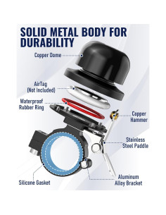 Timbre de bicicleta VICTGOAL VGA802 con soporte para AirTag 2